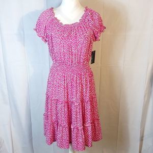 En Focus Studio Pink Polka Dot Dress